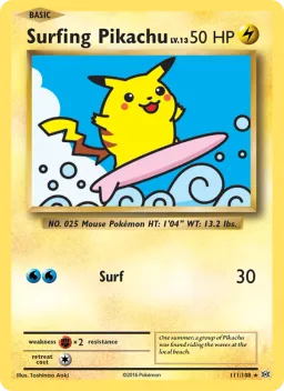 Pikachu Surfista 111 Evoluções