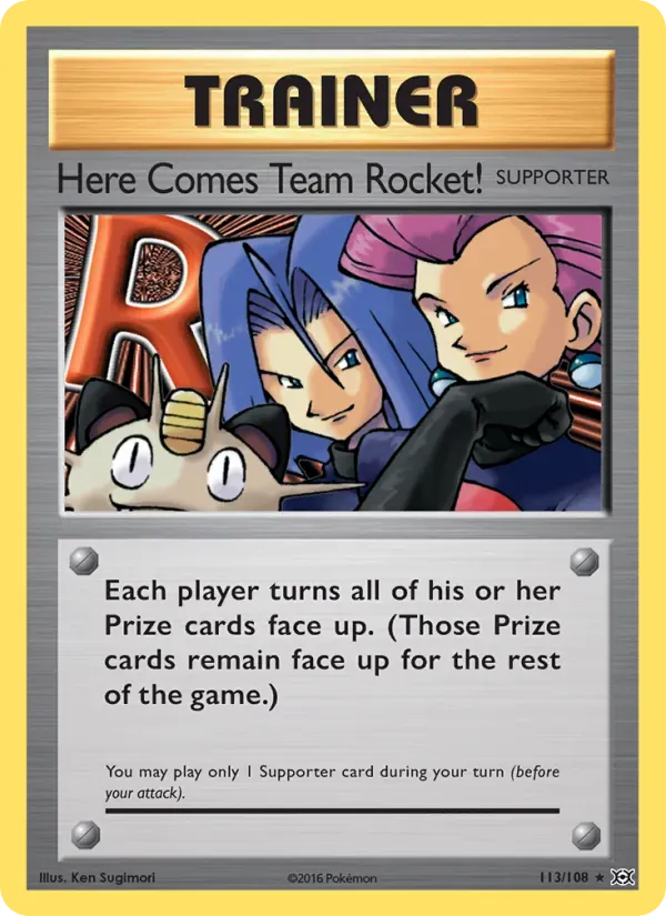Lá vem a Equipe Rocket! 113/108 Evoluções