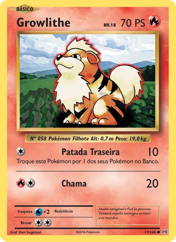 Growlithe 17/108 Evoluções
