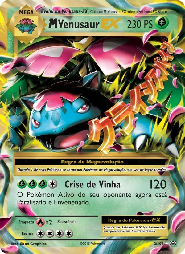 M Venusaur EX 2/108 Evoluções