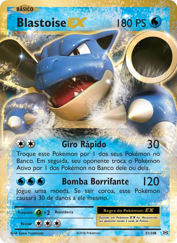 Blastoise EX 21/108 Evoluções