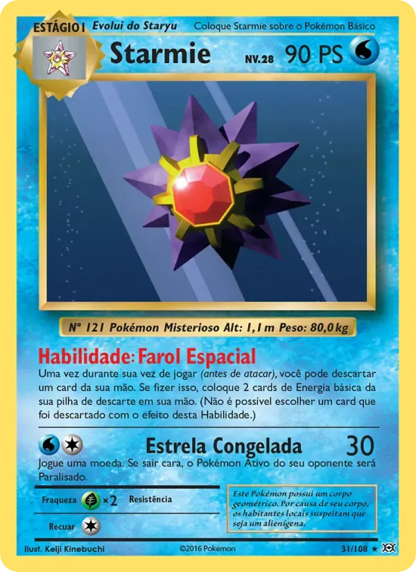 Starmie 31/108 Evoluções