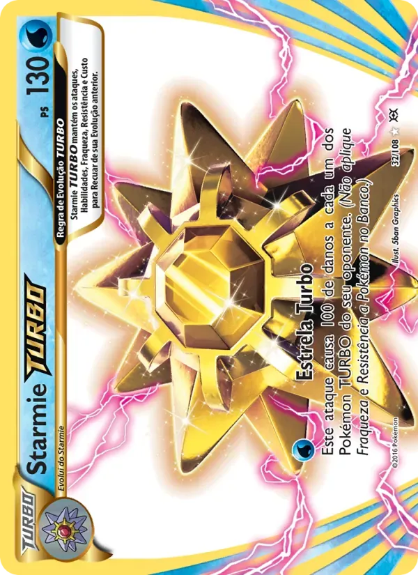 Starmie TURBO 32/108 Evoluções