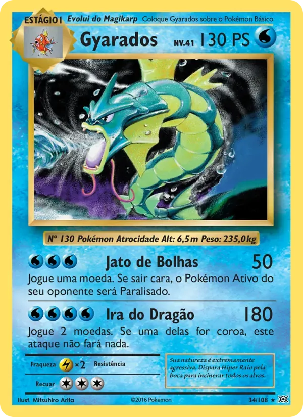 Gyarados 34/108 Evoluções