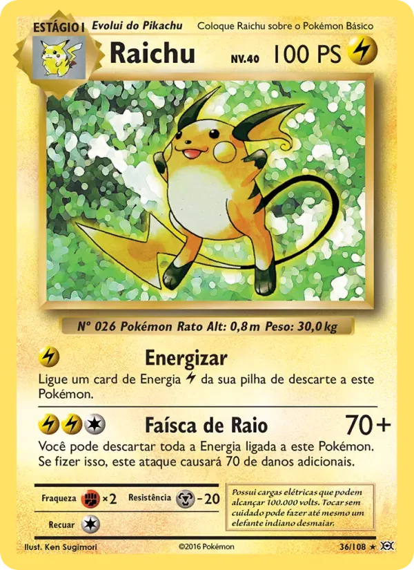 Raichu 36/108 Evoluções