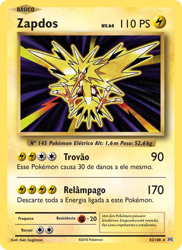 Zapdos 42/108 Evoluções