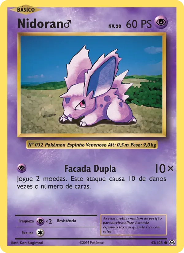Nidoran♂ 43/108 Evoluções