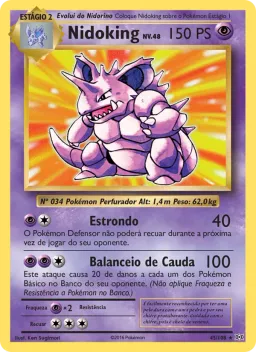 Nidoking 45 Evoluções