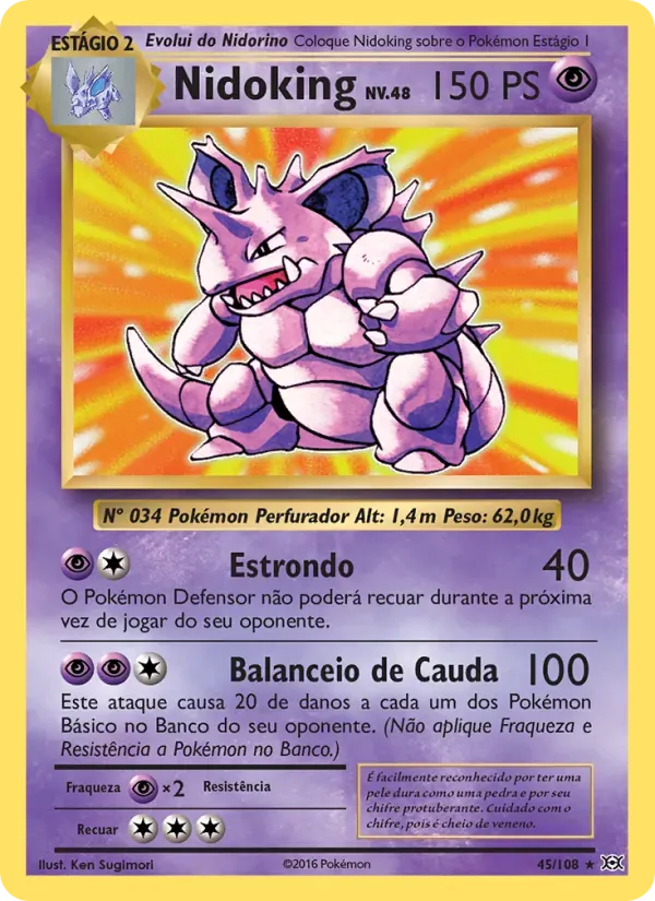 Nidoking 45/108 Evoluções