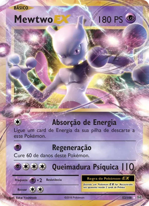 Mewtwo EX 52/108 Evoluções