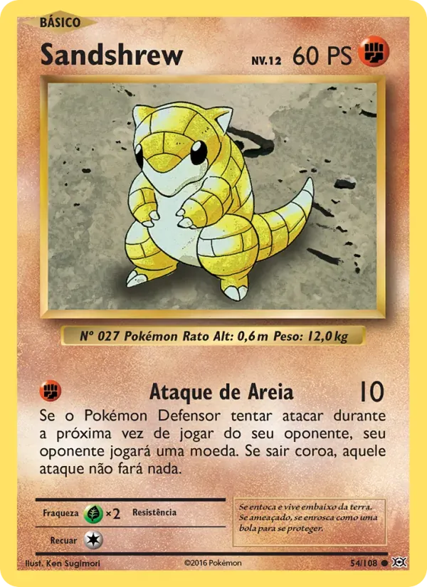 Sandshrew 54/108 Evoluções