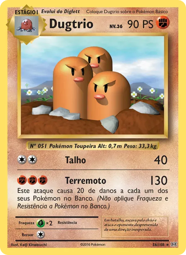 Dugtrio 56/108 Evoluções