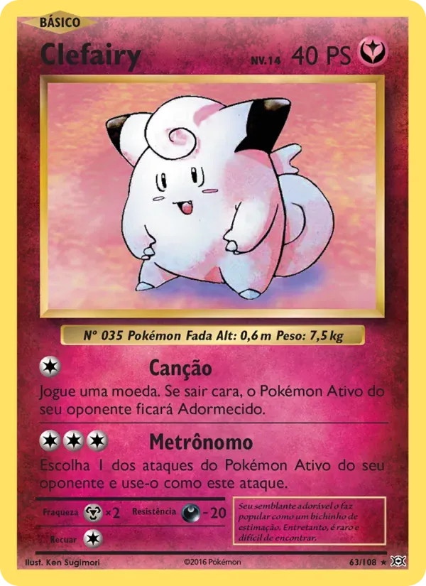 Clefairy 63/108 Evoluções