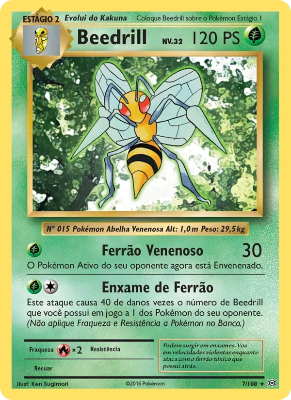 Beedrill 7/108 Evoluções