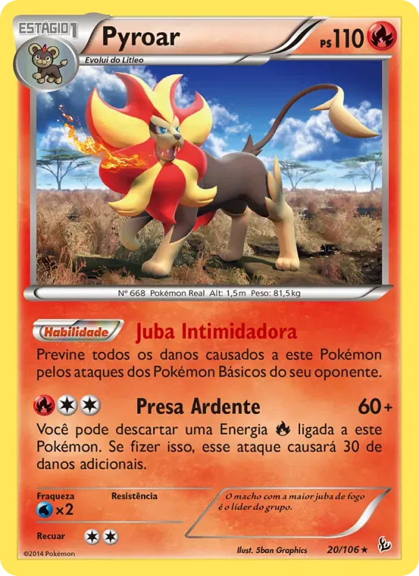 Pyroar 20/106 Flash de Fogo