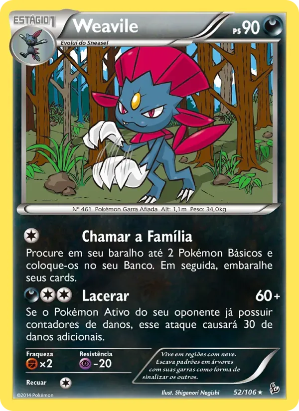 Weavile 52/106 Flash de Fogo