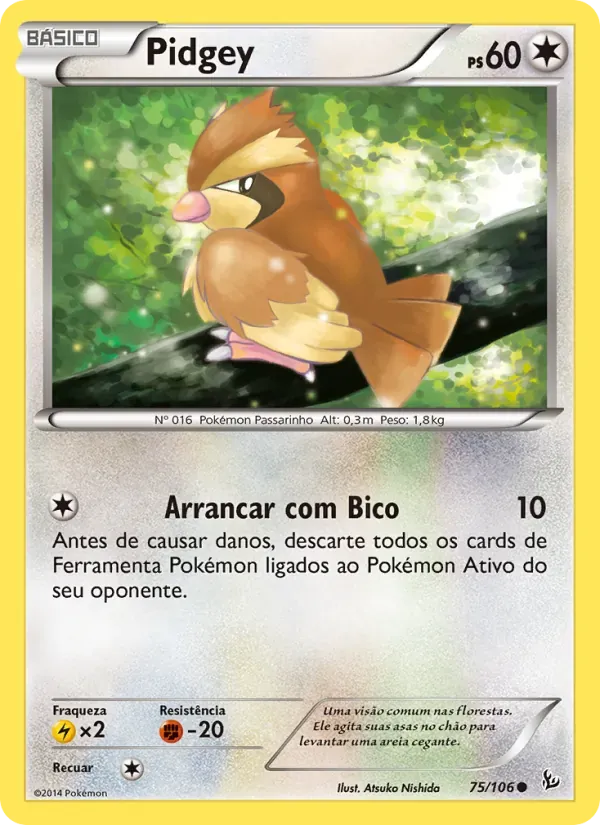 Pidgey 75/106 Flash de Fogo