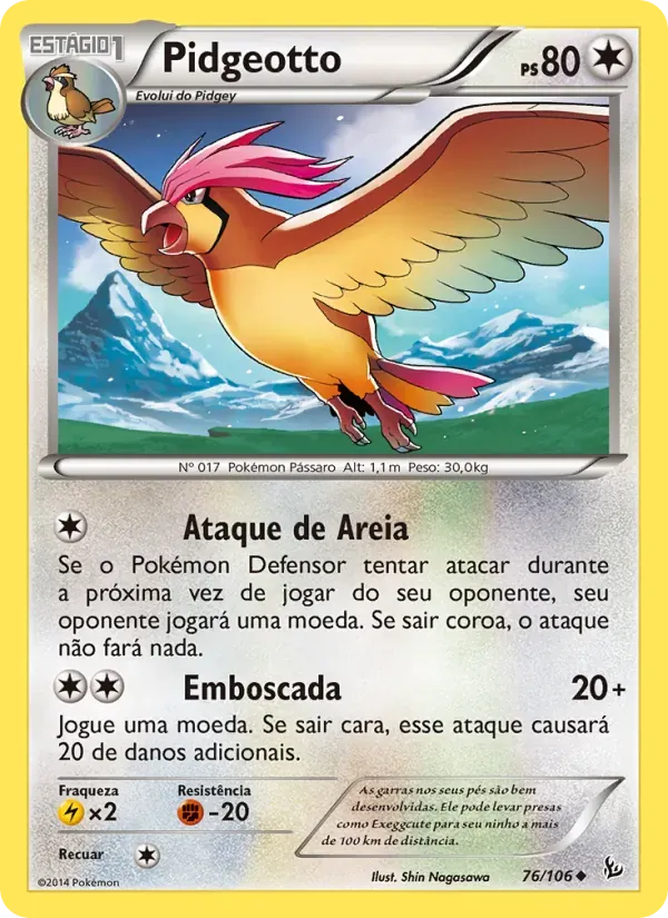 Pidgeotto 76/106 Flash de Fogo