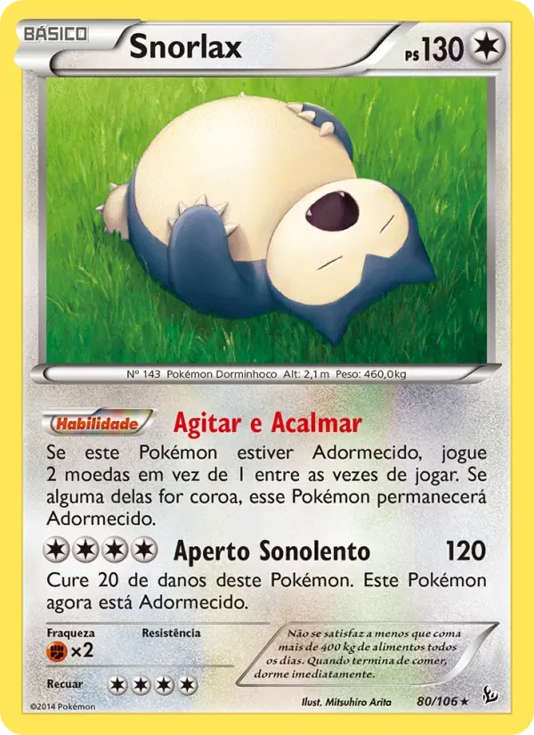 Snorlax 80/106 Flash de Fogo