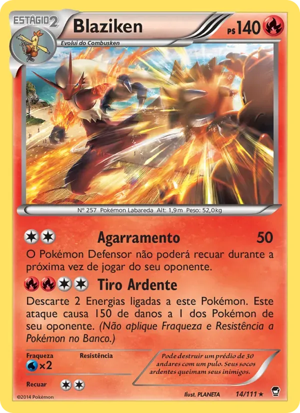 Blaziken 14/111 Punhos Furiosos