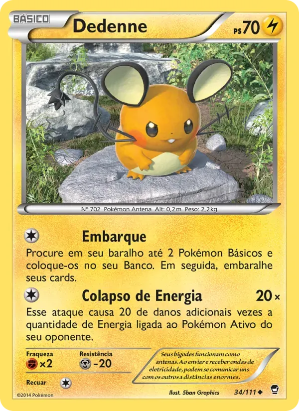 Dedenne 34/111 Punhos Furiosos