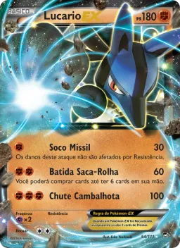 Lucario EX 54 Punhos Furiosos