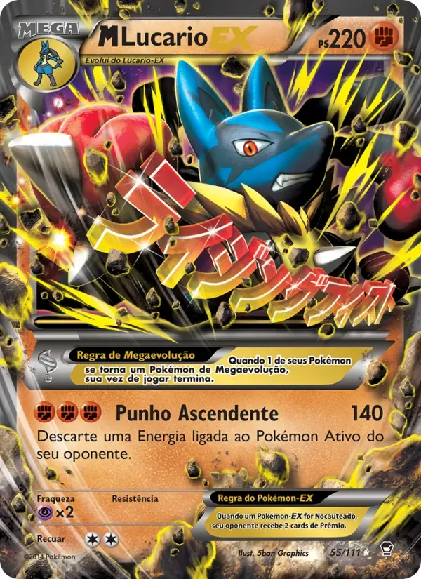 M-Lucario EX 55/111 Punhos Furiosos