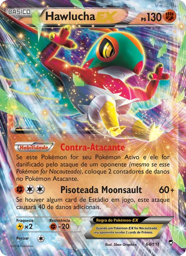 Hawlucha EX 64/111 Punhos Furiosos