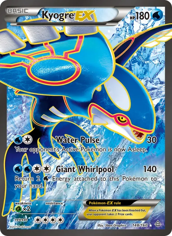 Kyogre EX 148/160 Conflito Primitivo