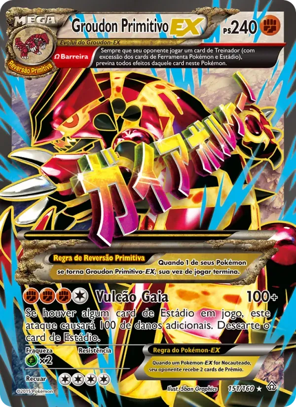 Groudon Primitivo EX 151/160 Conflito Primitivo