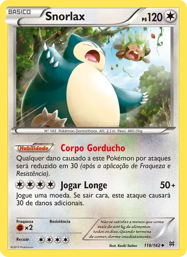 Snorlax 118/162 Turbo Revolução