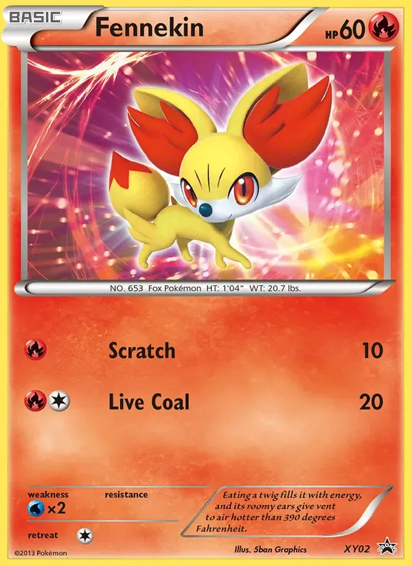 Fennekin XY02/211 XY Black Star Promos