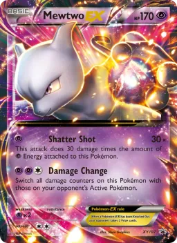 Mewtwo EX XY107 XY Black Star Promos