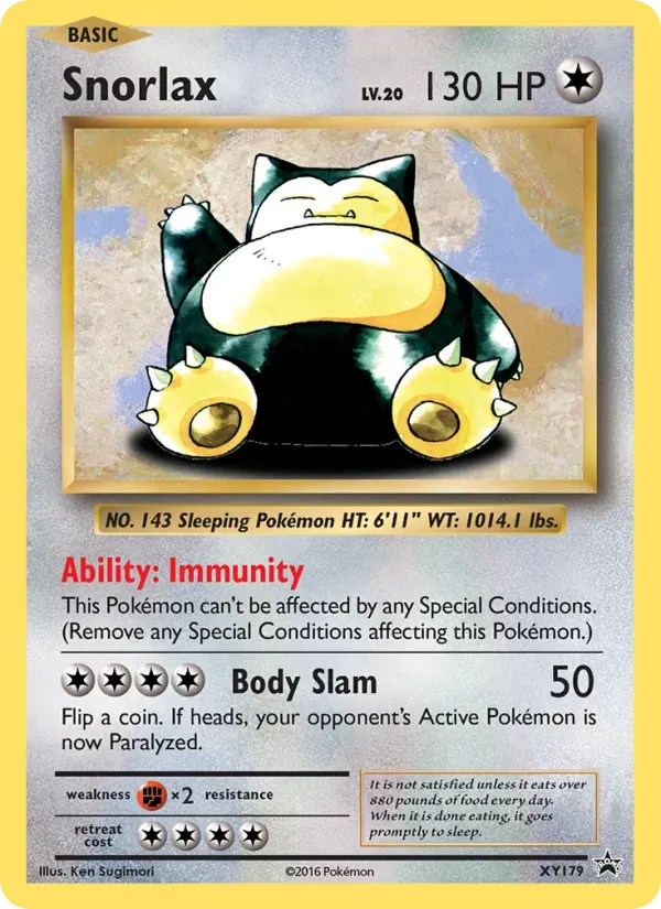 Snorlax XY179/211 XY Black Star Promos