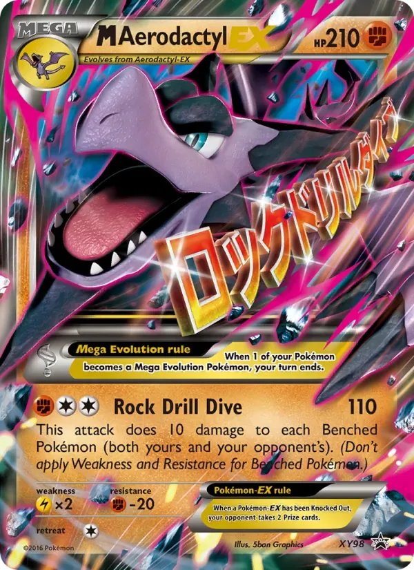 M Aerodactyl EX XY98/211 XY Black Star Promos